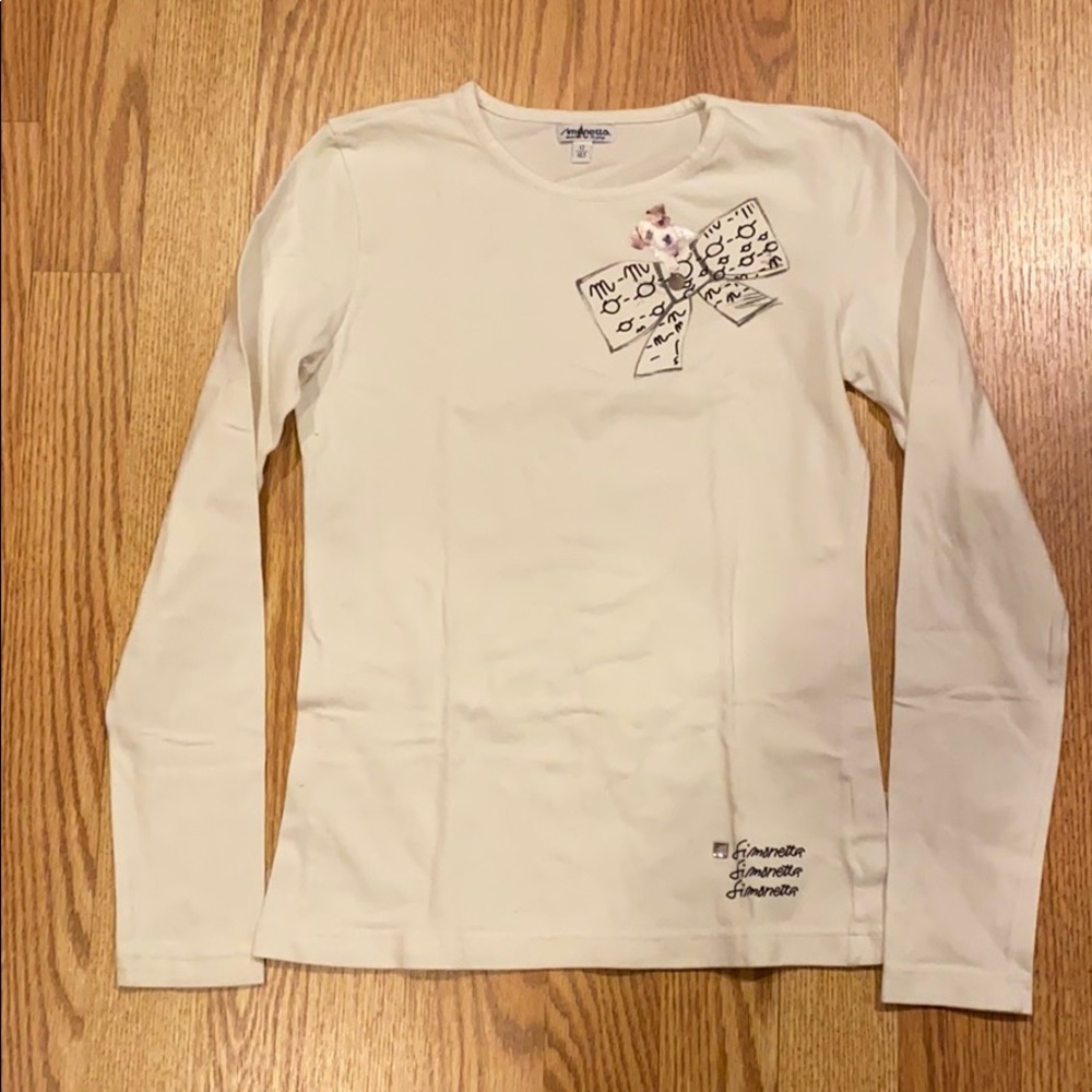 Simonetta shite shirt with dog detail (size 12)